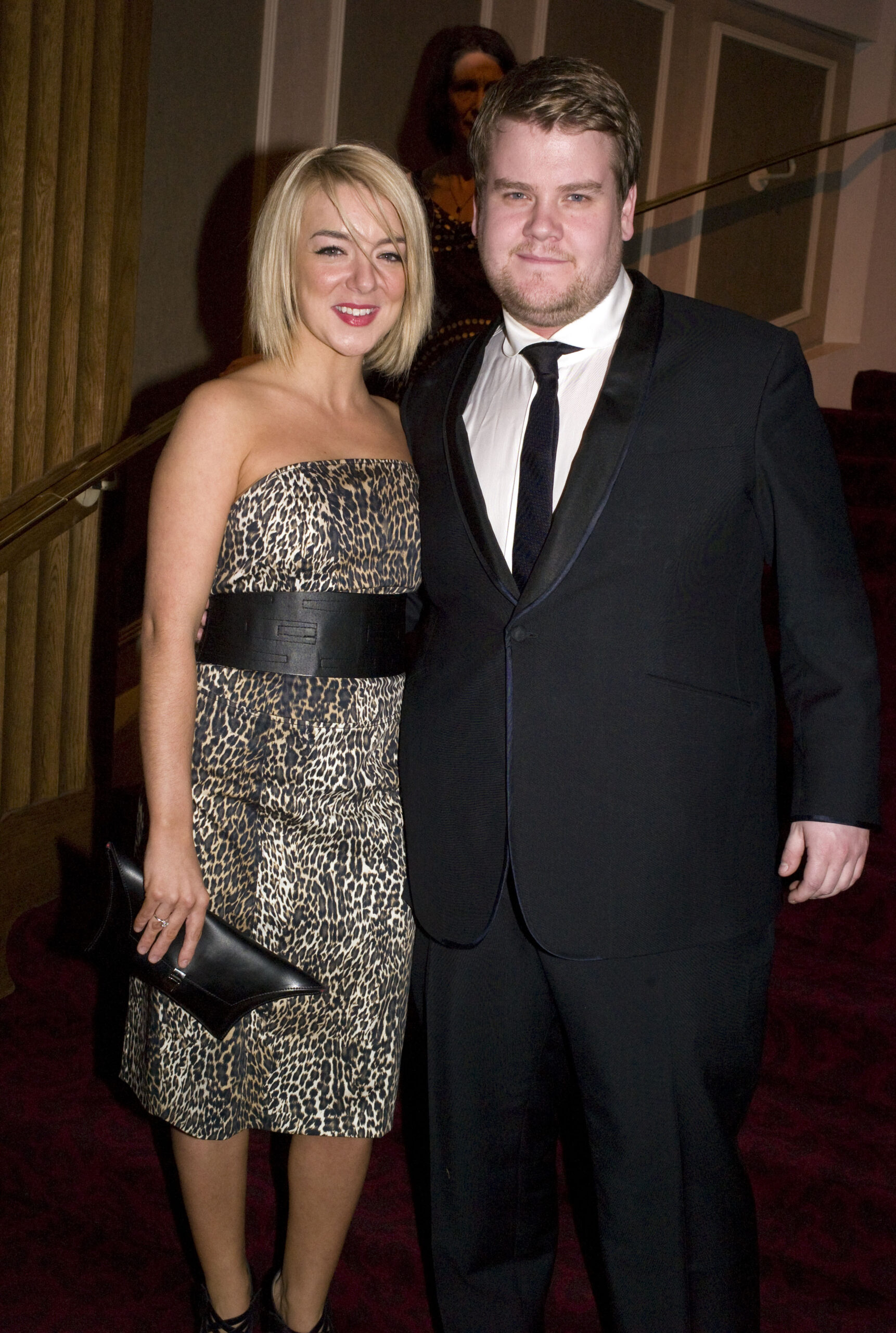 Sheridan Smith and ex-boyfriend James Corden pose for a picture on a night out