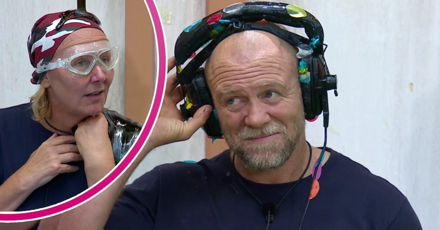 Sue Cleaver and Mike Tindall during the trial on I'm A Celebrity