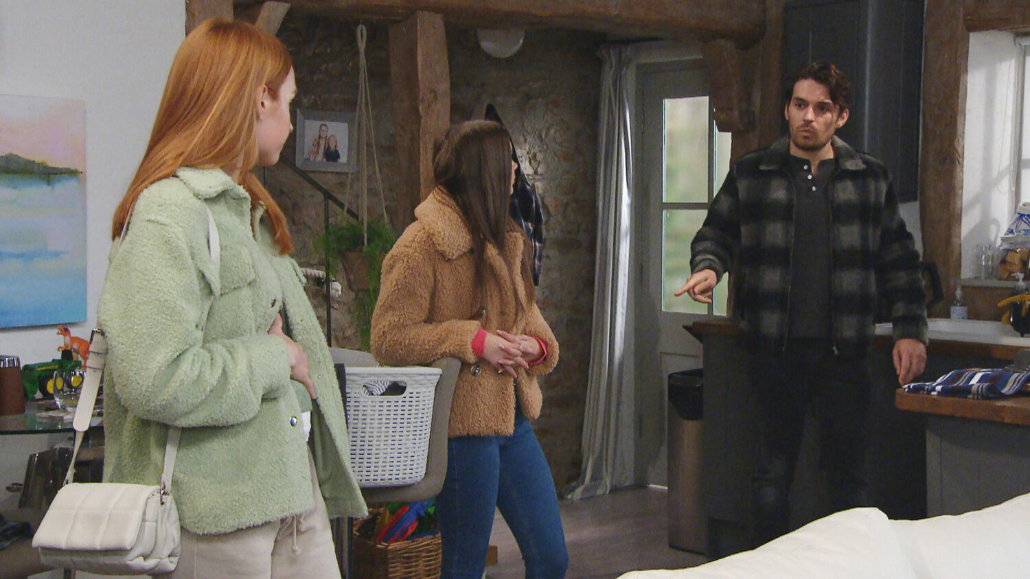 Mackenzie looks panicked as Chloe moves in in Emmerdale
