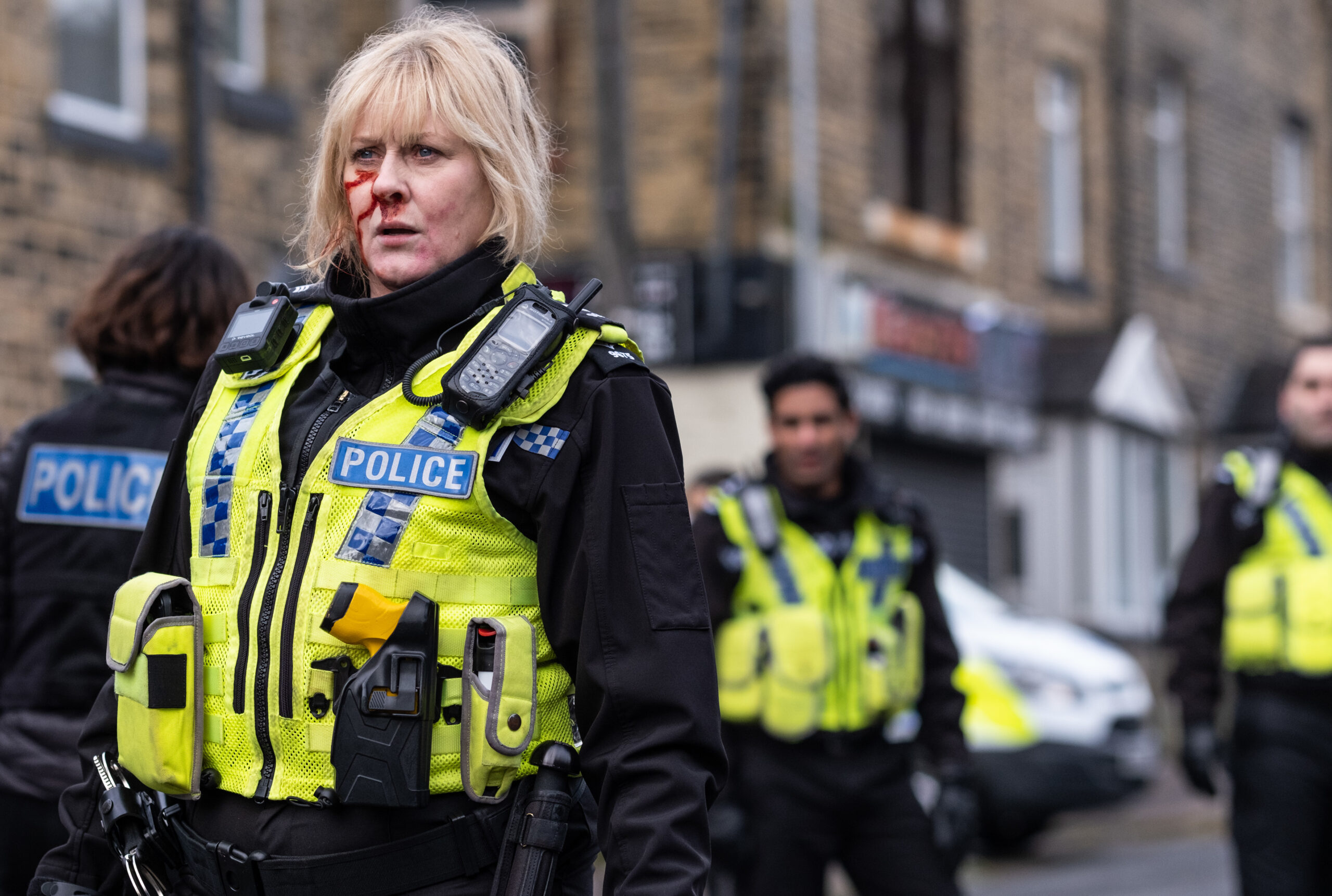 Catherine Cawood has a bloody nose in Happy Valley series 3
