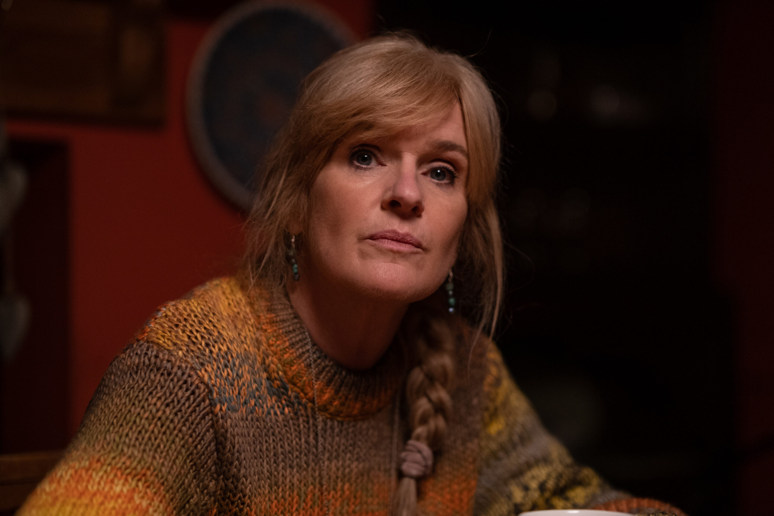Siobhan Finneran wearing a plait in her hair in Happy Valley