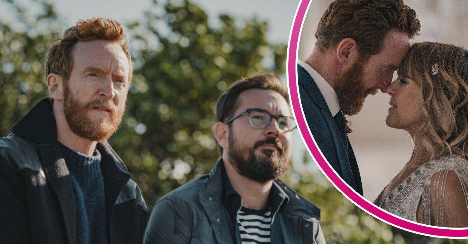 Martin Compston, Tony Curran and Ashley Jensen in Mayflies