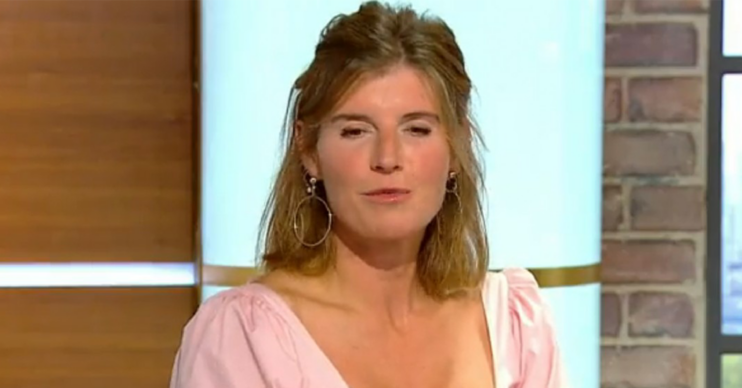 Amanda Owen wearing pink being interviewed