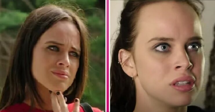 Bea looking confused and shocked in Neighbours