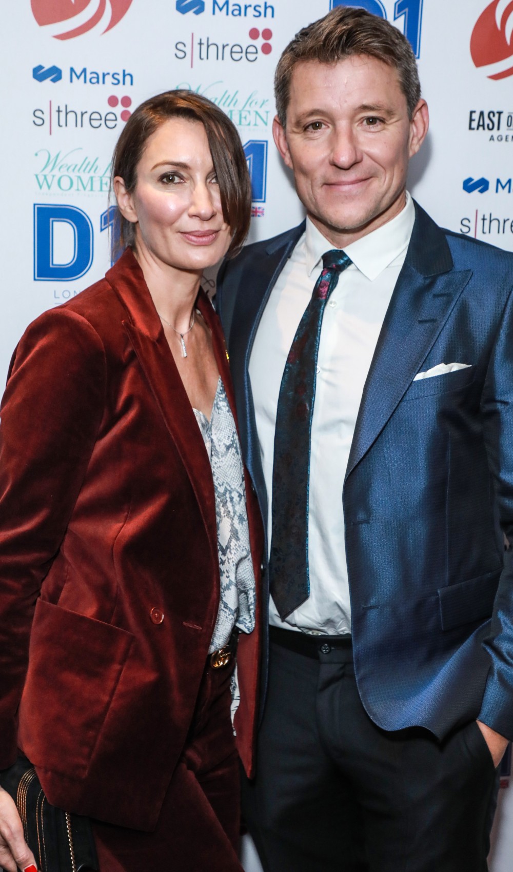 Ben Shephard and wife Annie smiling at the Dress For Success Power Gala