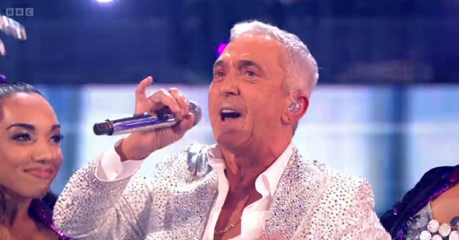Bruno Tonioli singing during Strictly Christmas special