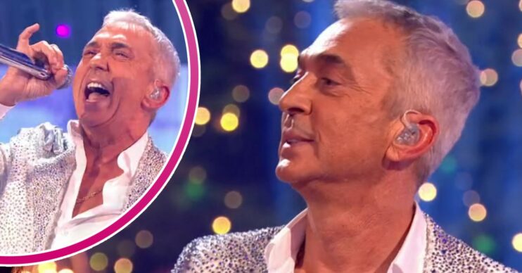 Bruno Tonioli singing during Strictly Christmas special