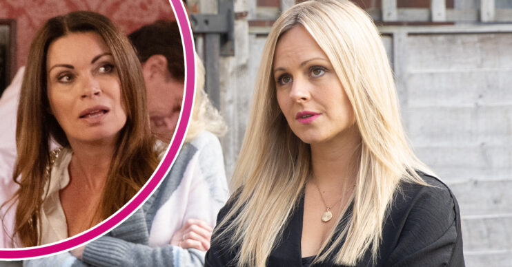 Coronation Street's Sarah is looking desperate and, in a bubble, Carla is looking furious