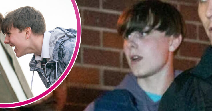 Coronation Street's Eli is looking shocked and, in a bubble, Waterloo Road's Noel is looking angry