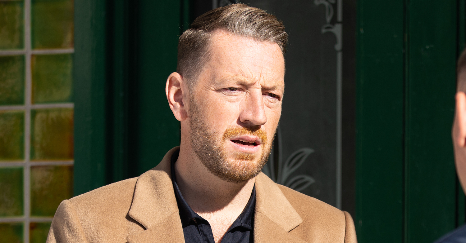 Coronation Street's Laurence is looking serious at Sean
