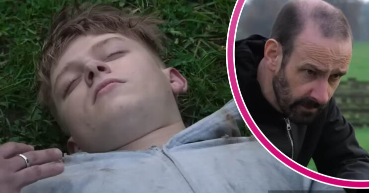 Coronation Street's Max is lying unconscious and, in a bubble, Griff is looking worried