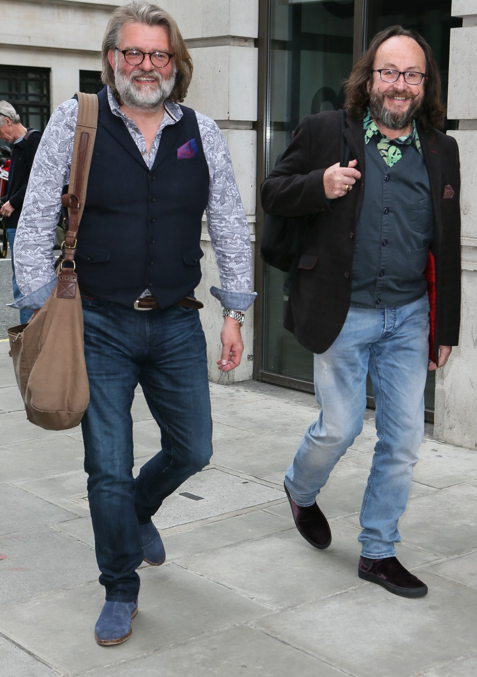 Si King and Hairy Bikers star Dave Myers smiling 