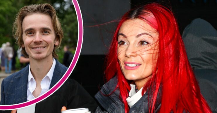 Joe Sugg and Dianne Buswell smiling during events