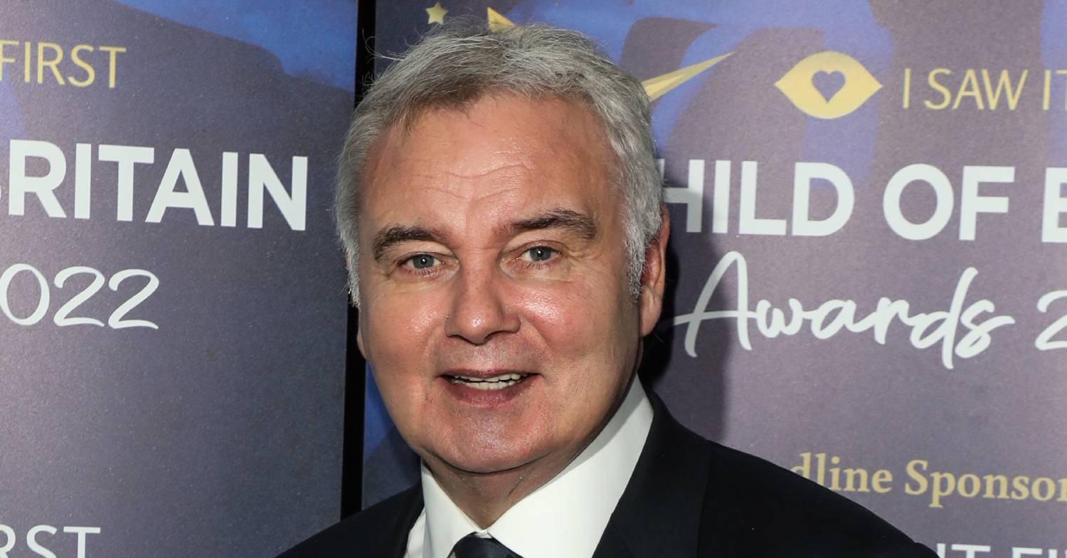 Eamonn Holmes looks towards the camera