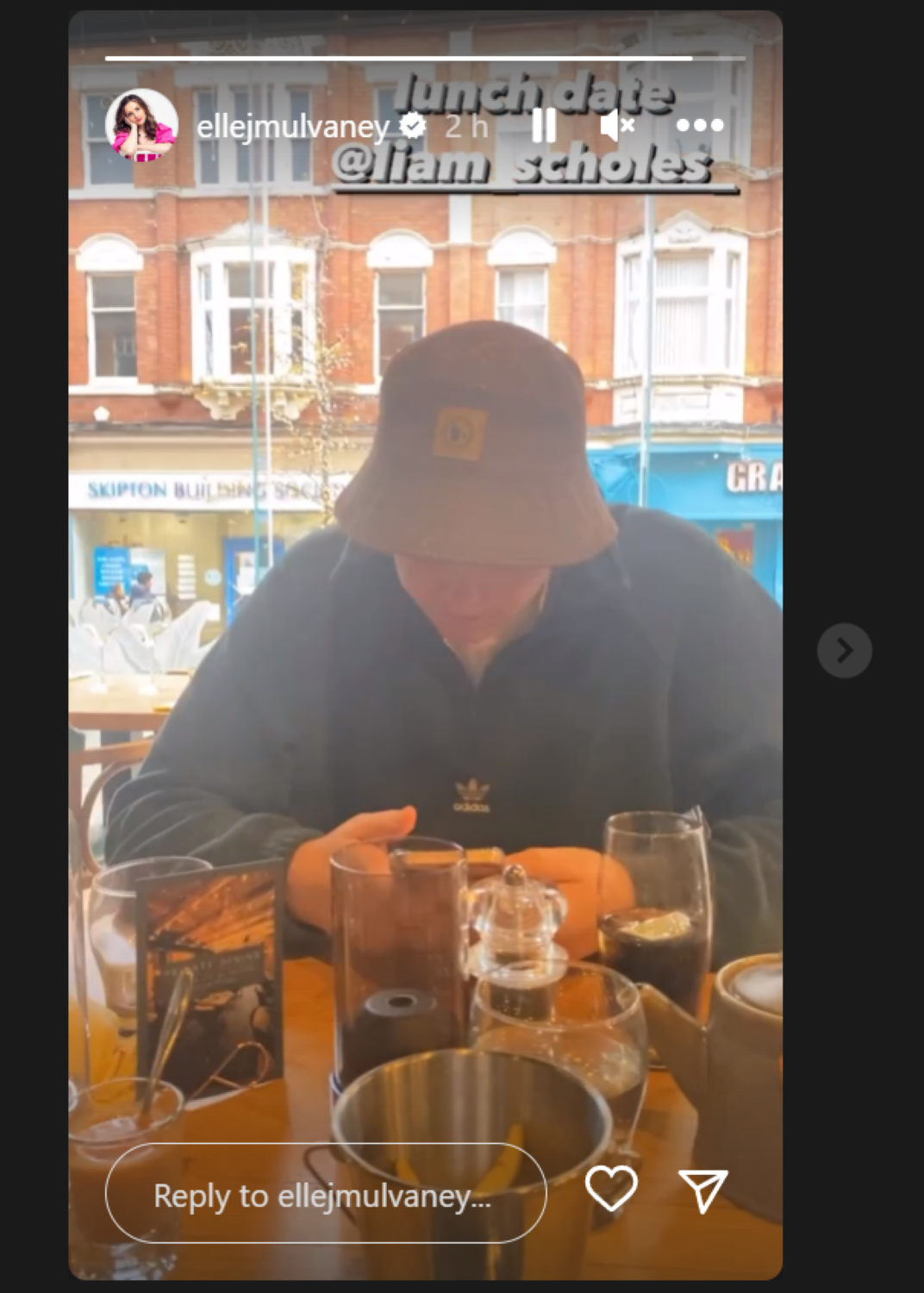 Liam Scholes and Elle Mulvaney on a lunch date 