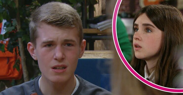 Emmerdale's Arthur and April in a comp image