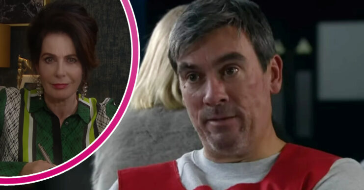 Emmerdale's Cain is looking serious in prison clothing, and in a bubble, Faith is looking emotional