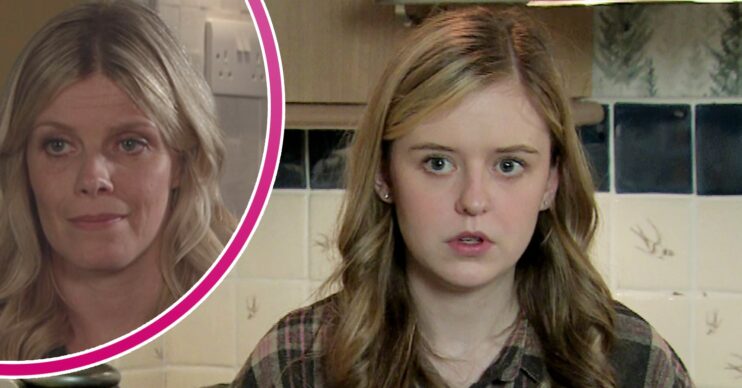 Esther and Summer looking worried in Coronation Street