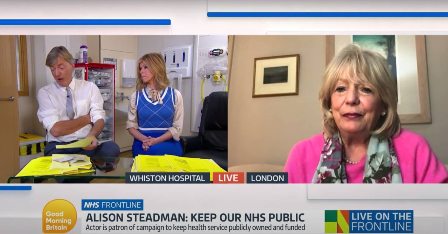 GMB today saw Richard Madeley and Kate Garraway speak with Alison Steadman