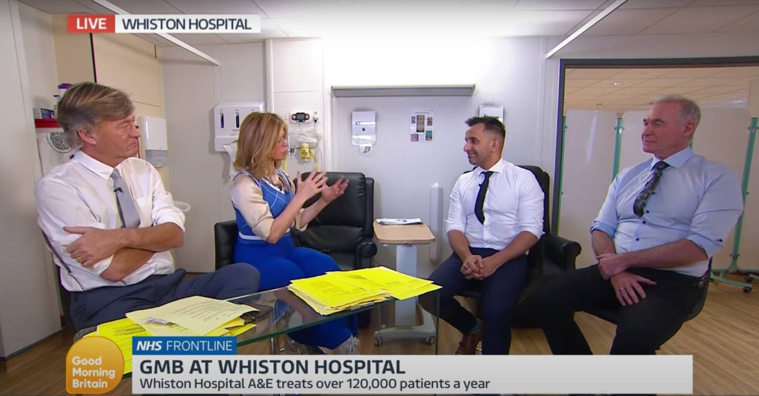 GMB today included Richard Madeley and Kate Garraway speaking with Dr Amir Khan and Dr Hilary Jones
