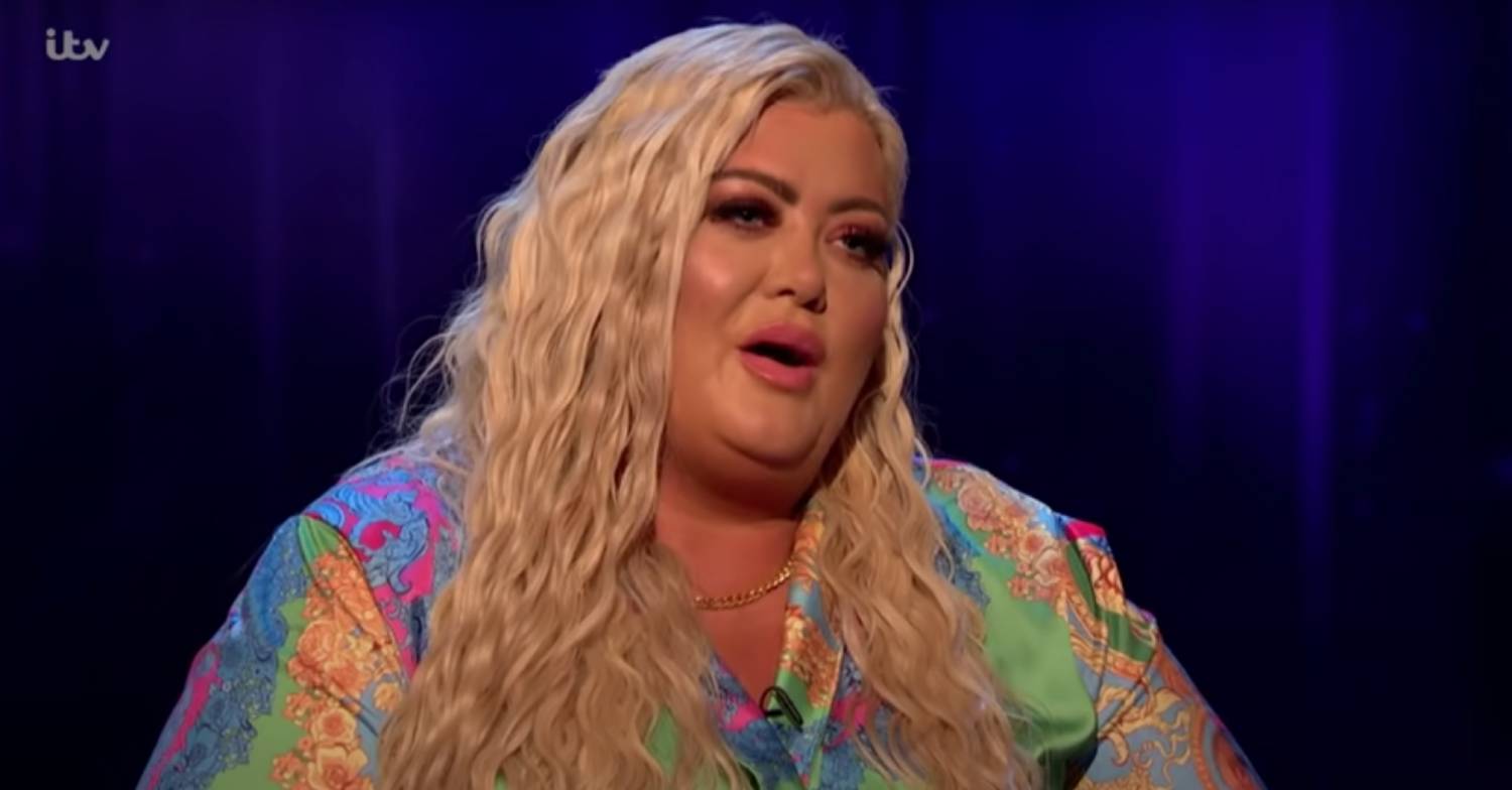 Gemma Collins speaks during a TV interview
