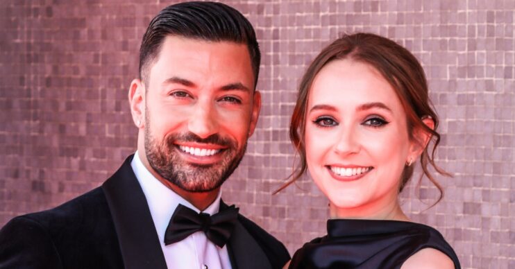 Strictly star Giovanni Pernice and Rose Ayling-Ellis smiling at BAFTAs