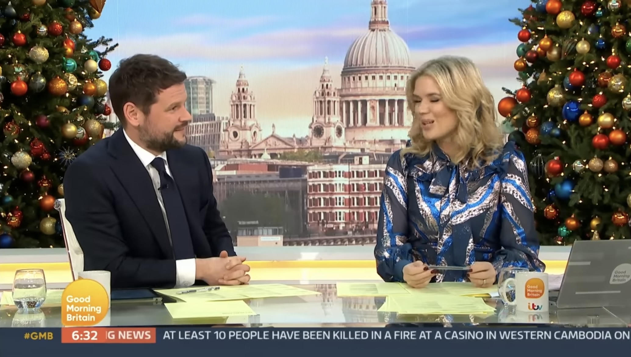 Gordon Smart with Charlotte Hawkins on Good Morning Britain