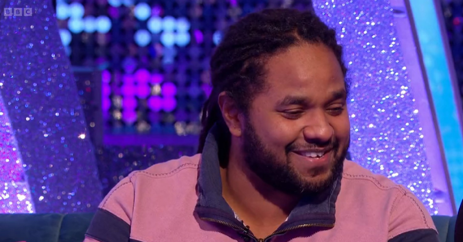 Hamza Yassin smiling on Strictly It Takes Two