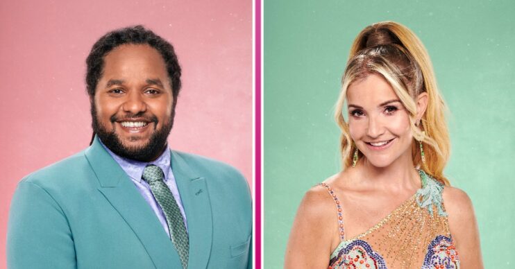 Hamza and Helen smiling on Strictly