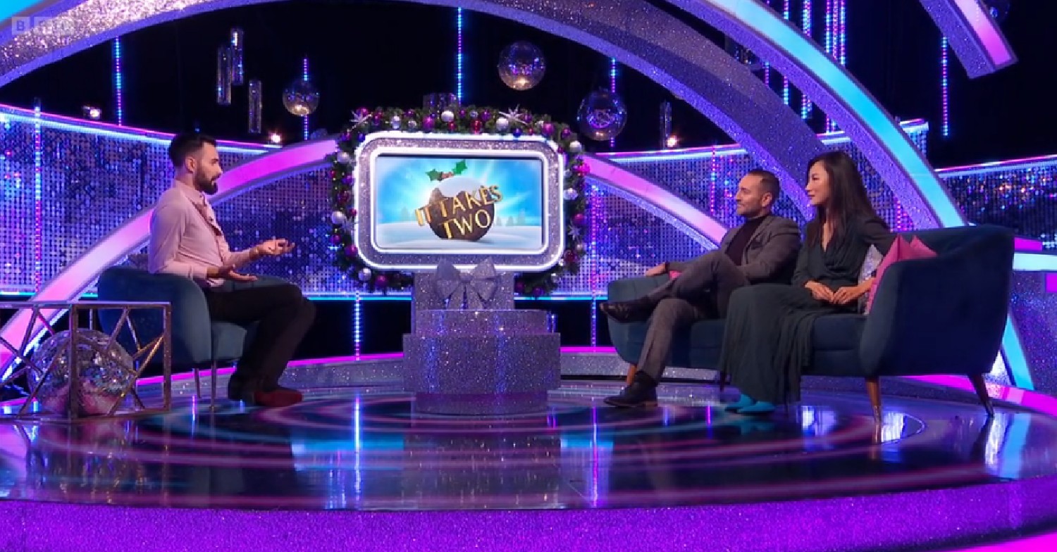 Rylan Clark speaks with Will Mellor and Nancy on Strictly It Takes Two