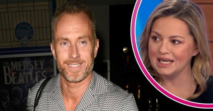 James Jordan smiling at paps and Ola Jordan on Loose Women