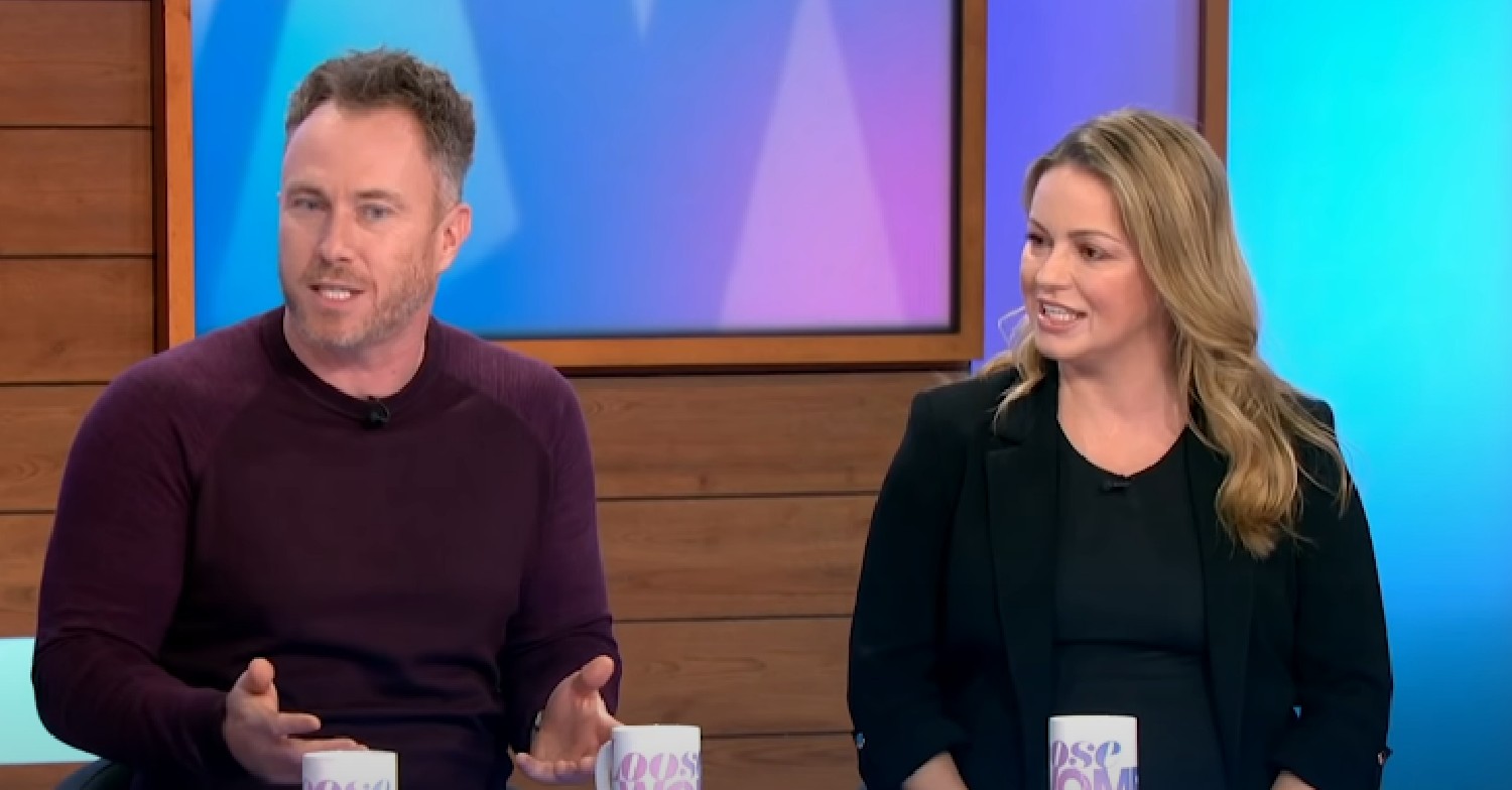 James Jordan and Ola smiling on Loose Women