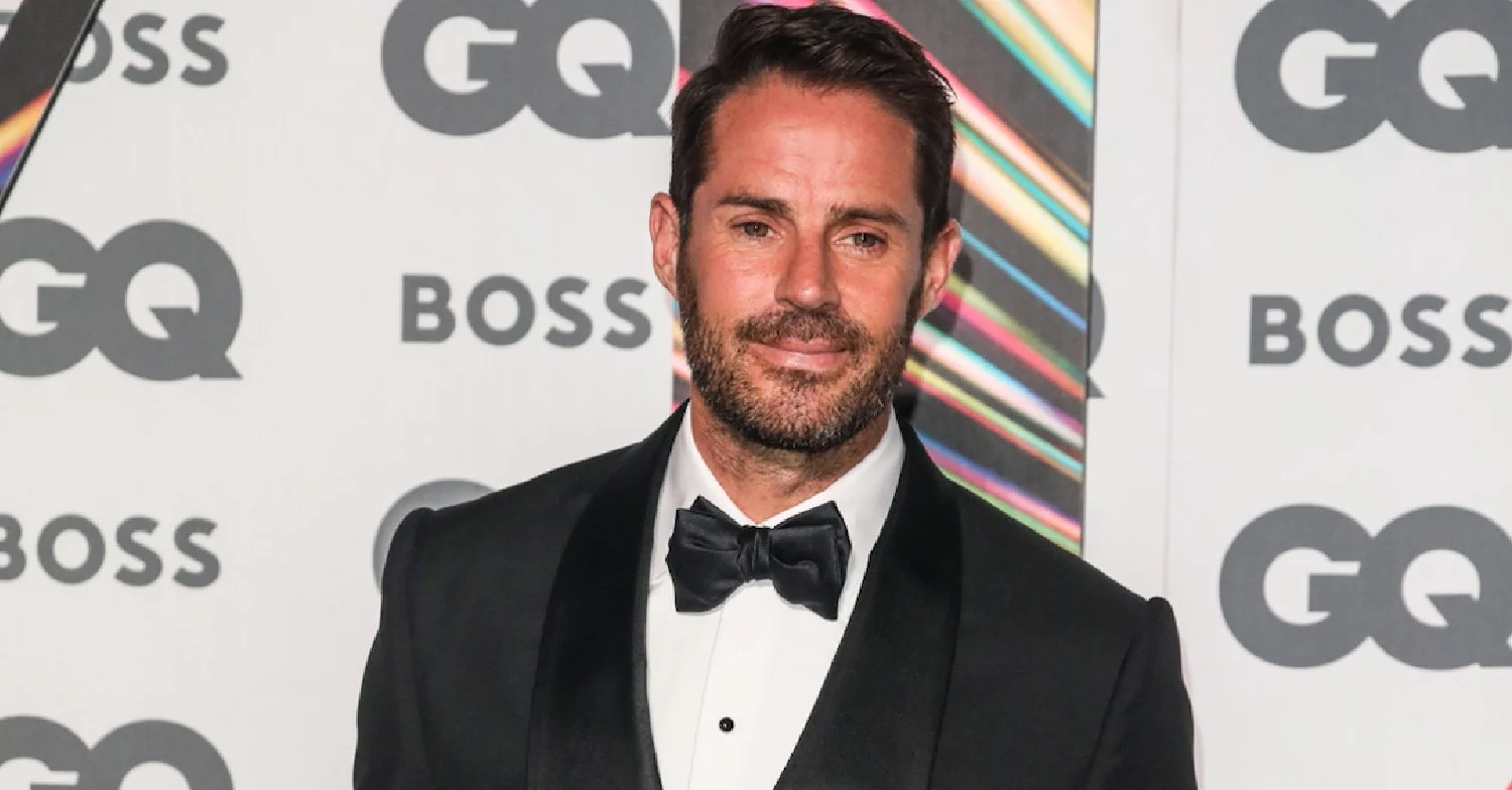 Jamie Redknapp smiling in a tuxedo