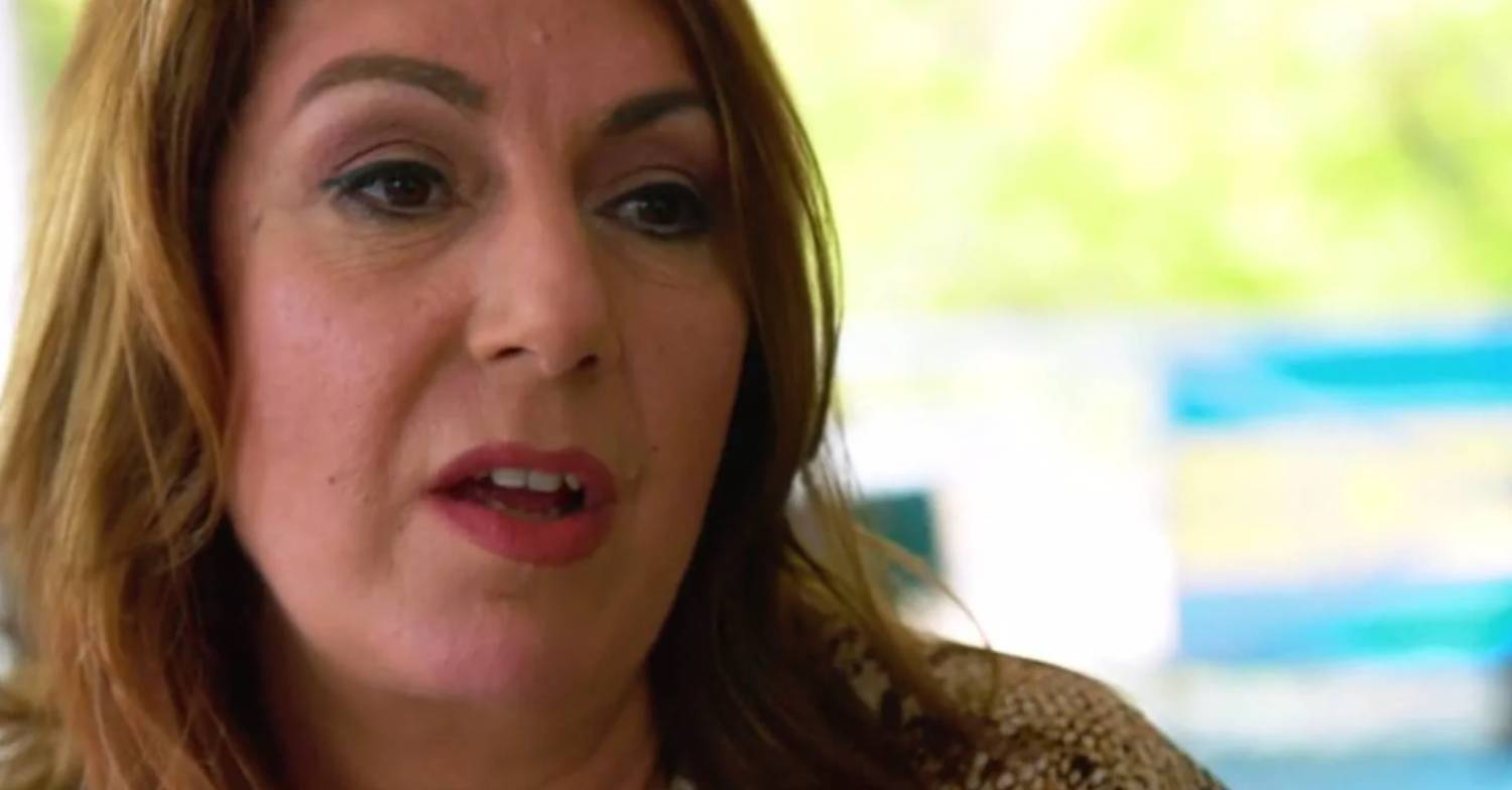 Jane McDonald speaks to camera
