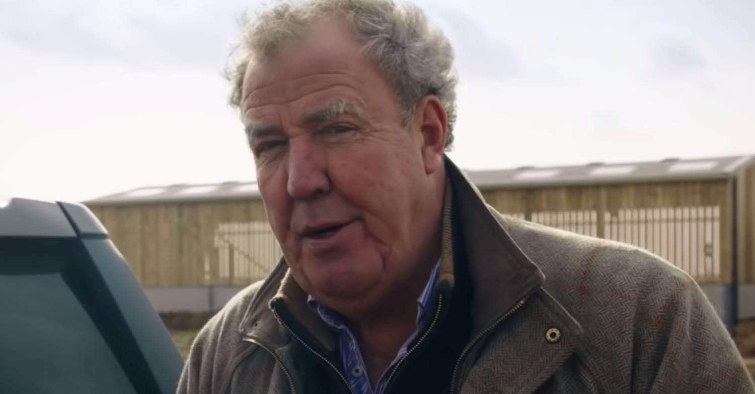 Jeremy Clarkson speaks to camera