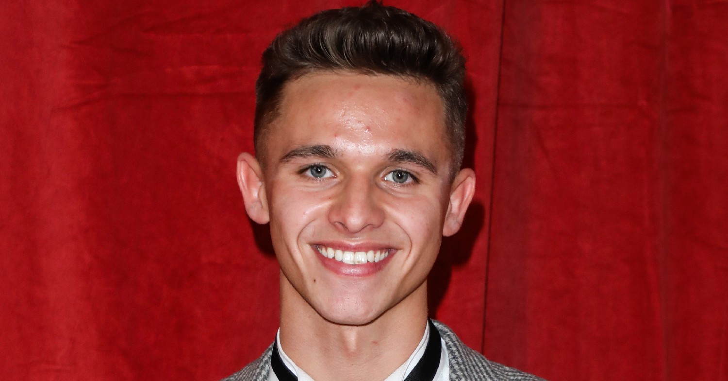 Emmerdale star Joe-Warren Plant smiling at Soap Awards