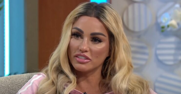 Katie Price speaking during interview on Lorraine
