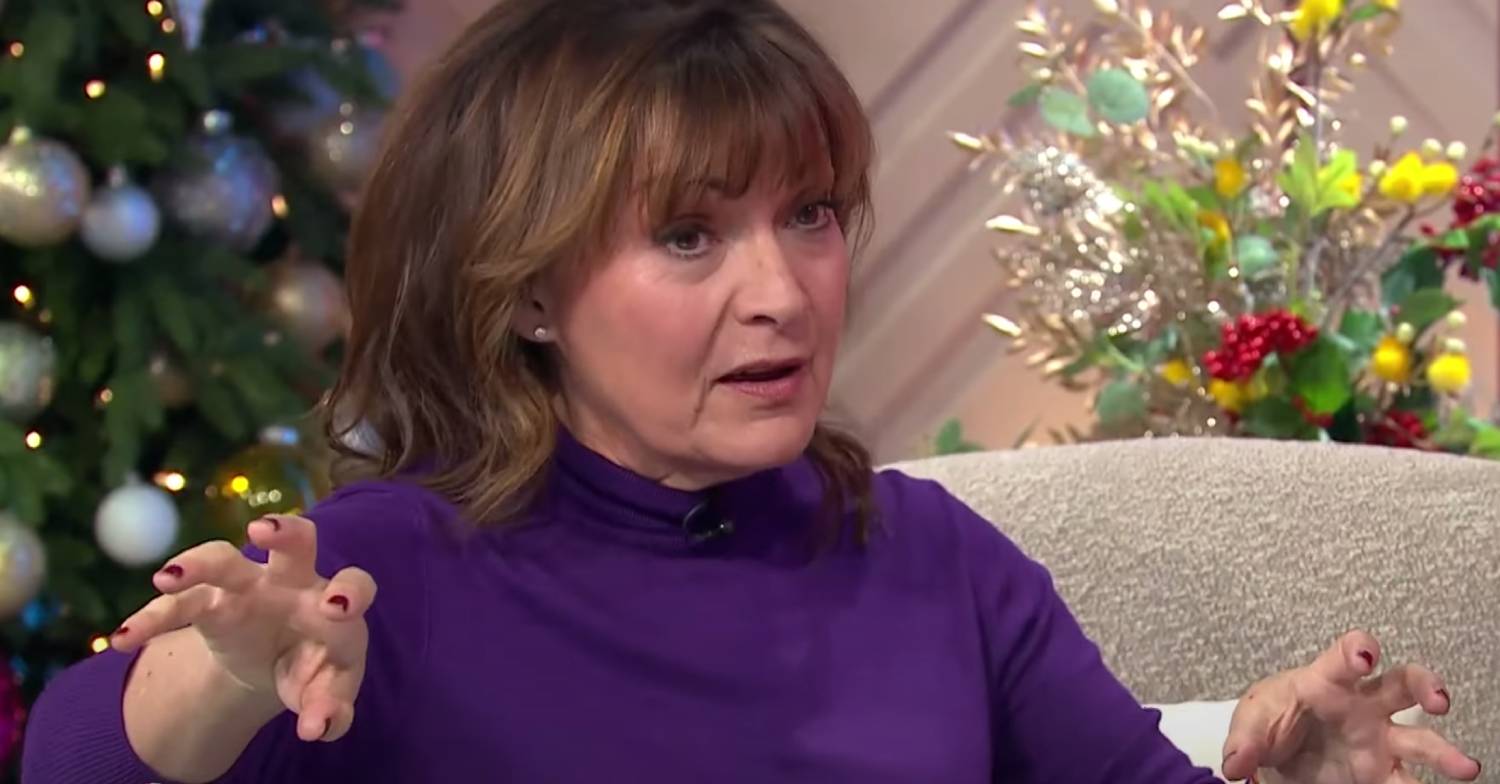 Lorraine Kelly makes her point during her ITV show Lorraine today