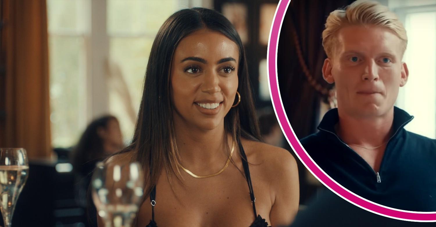 Ruby and Charlie smiling in Made In Chelsea