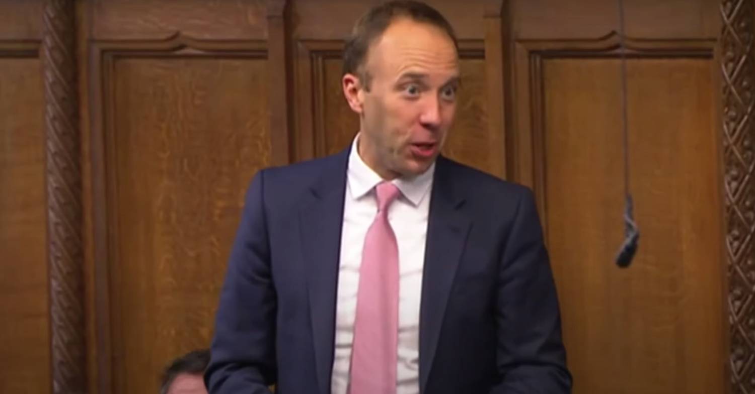 Matt Hancock speaking in the House of Commons