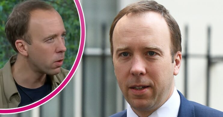 Matt Hancock on I'm A Celeb and smiling outside Downing Street