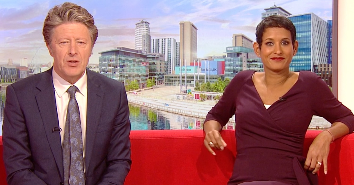 Naga Munchetty smirks on BBC Breakfast