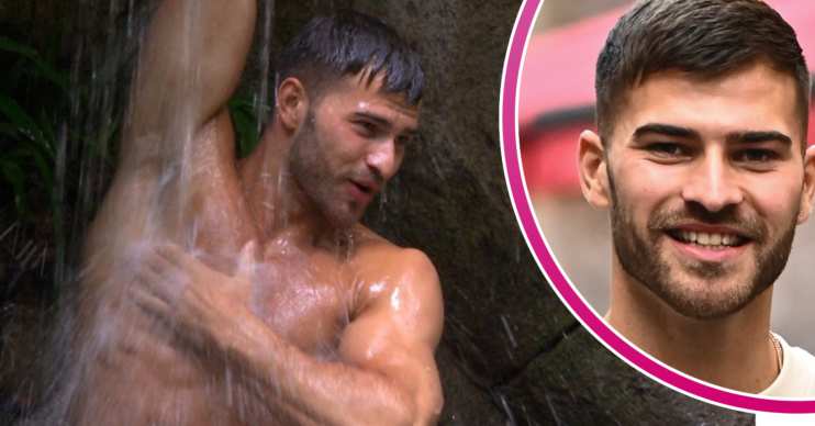Owen Warner in the jungle on I'm A Celebrity and smiling at event