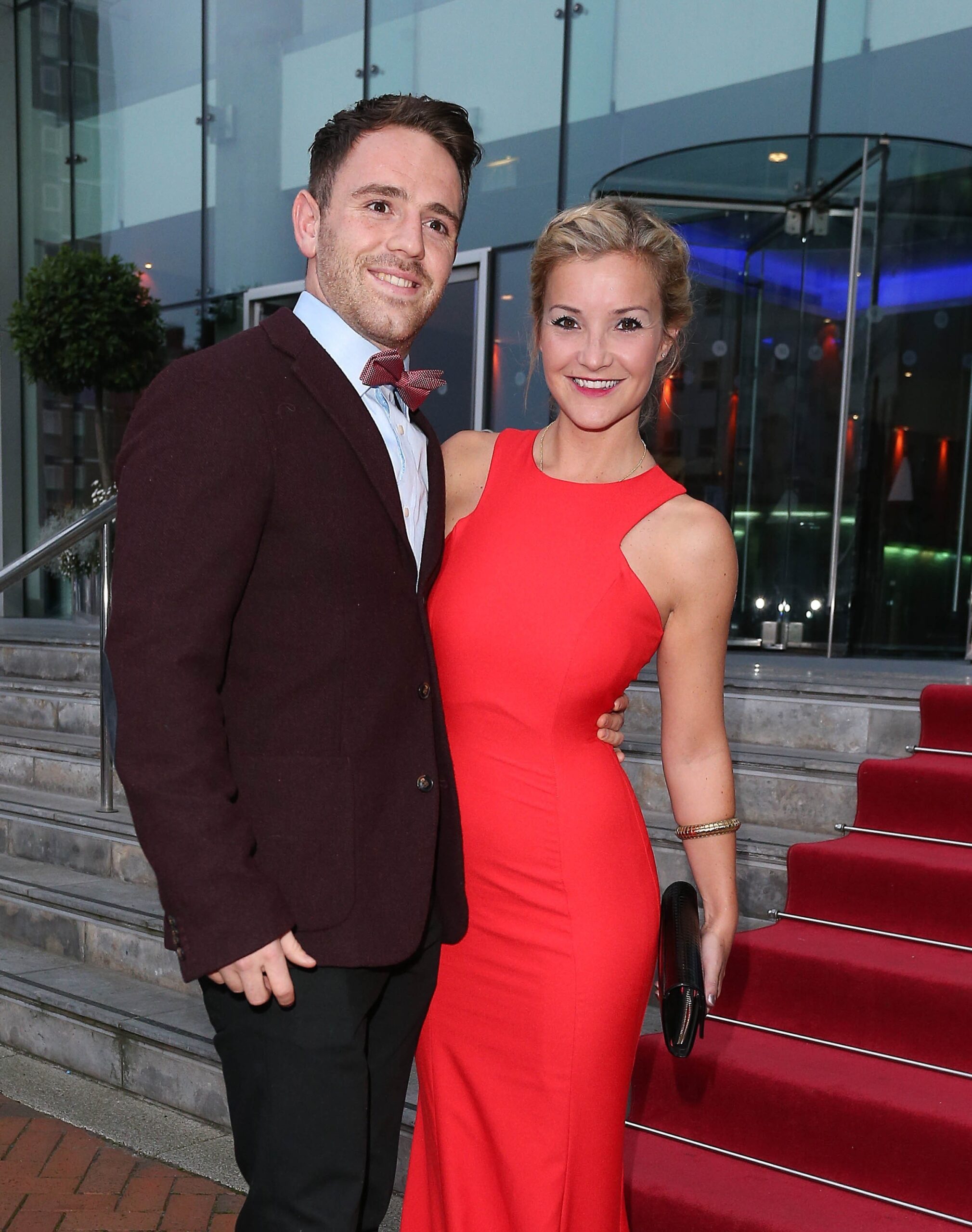 Helen Skelton posing with her ex-husband