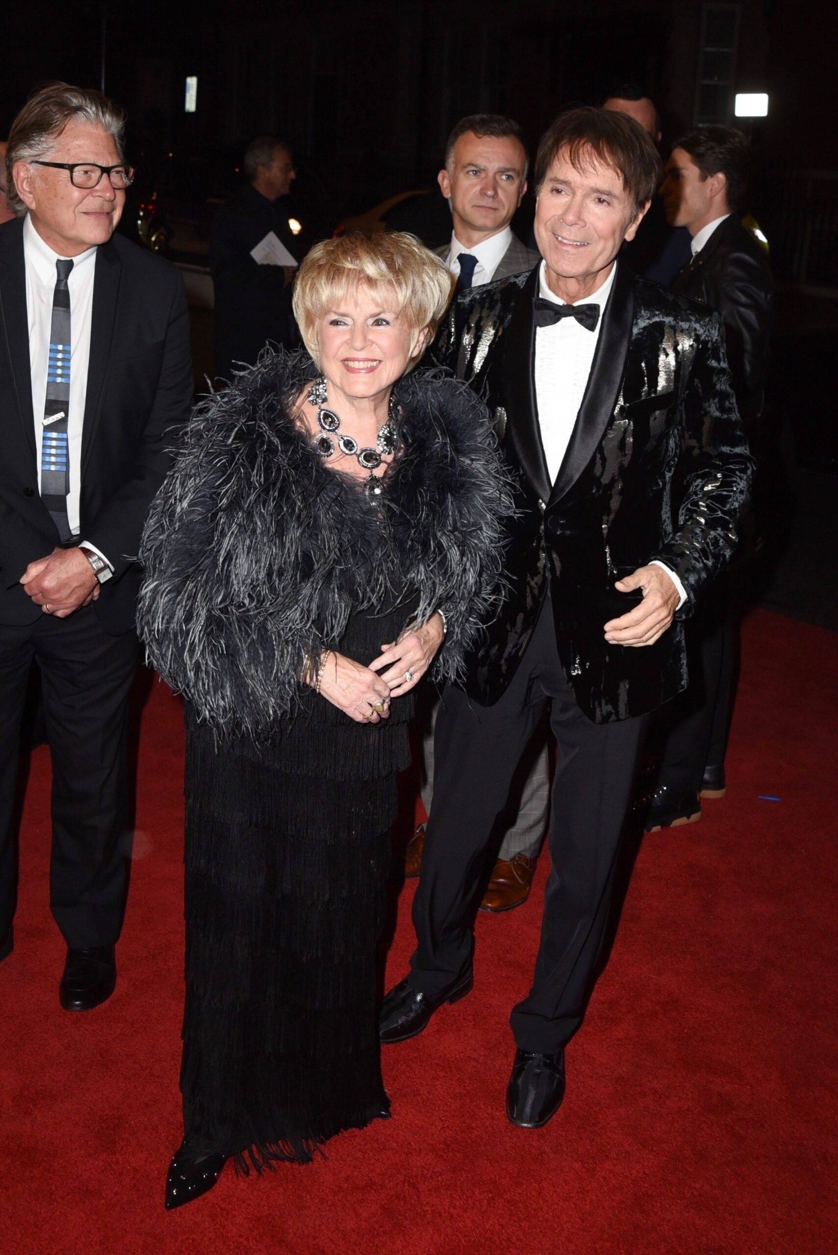 Cliff Richard with Gloria Hunniford on the red carpet