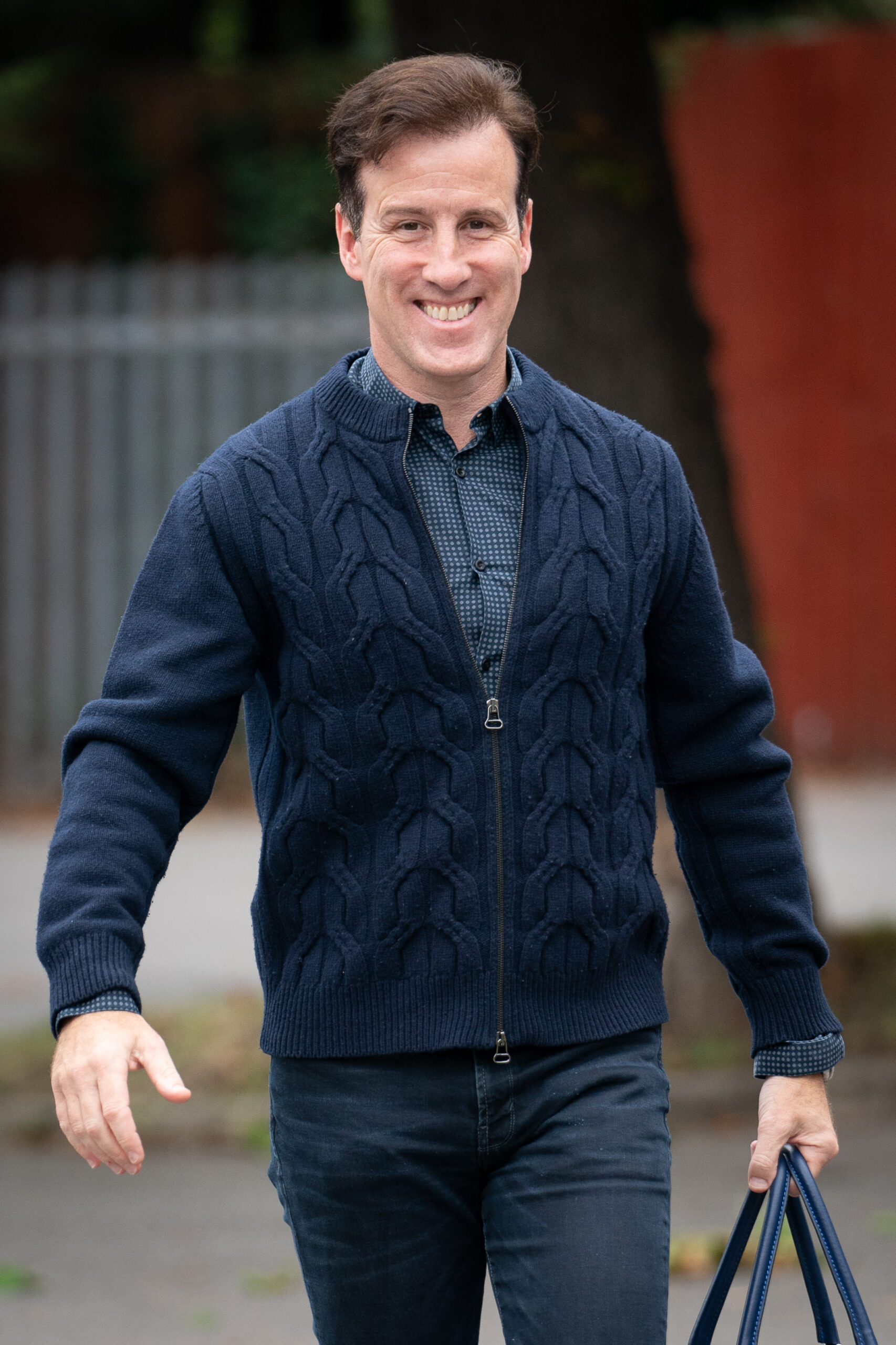Strictly Come Dancing star Anton Du Beke outside BBC studios smiling