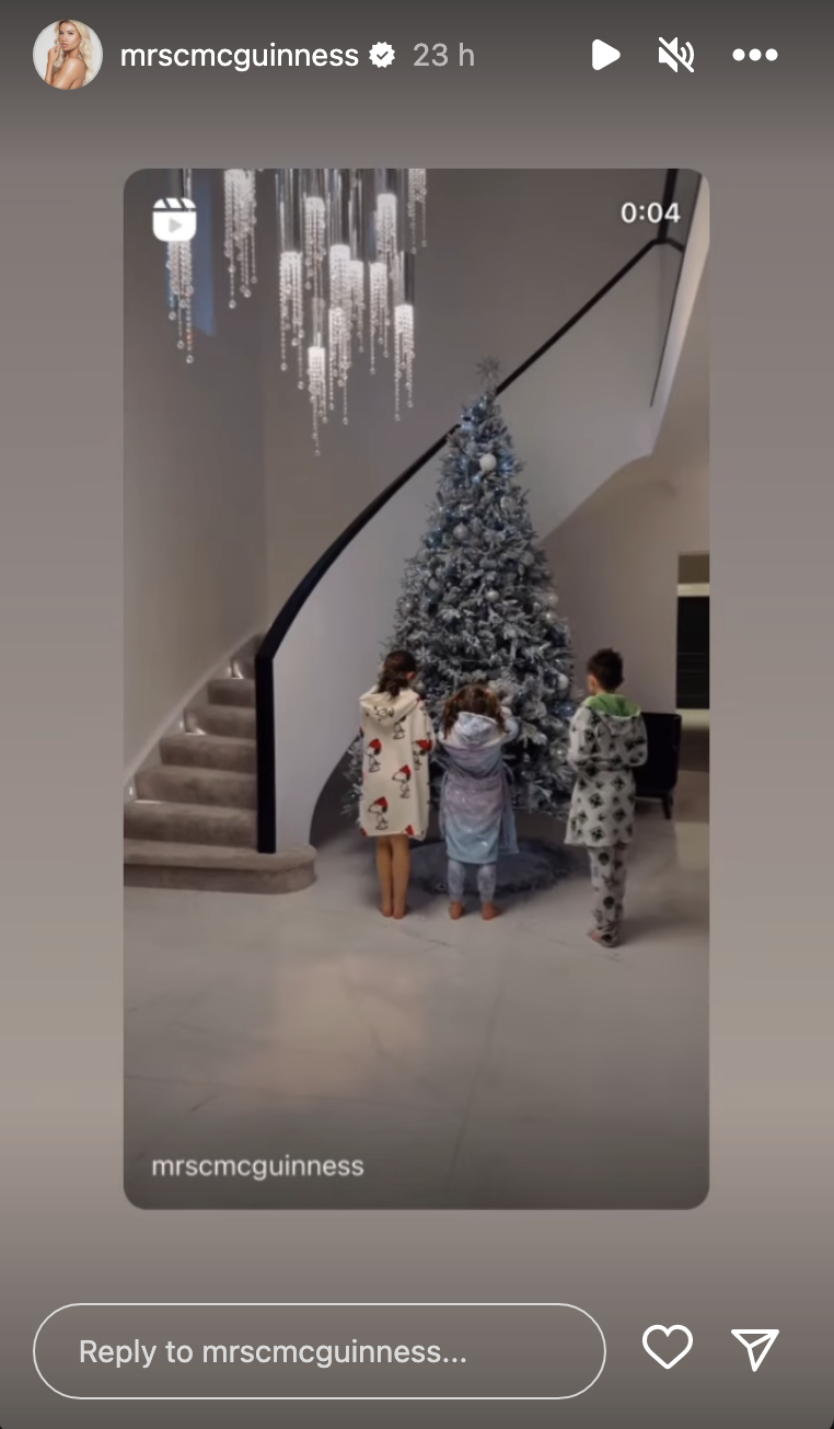 Paddy and Christine McGuinness' kids decorating a christmas tree