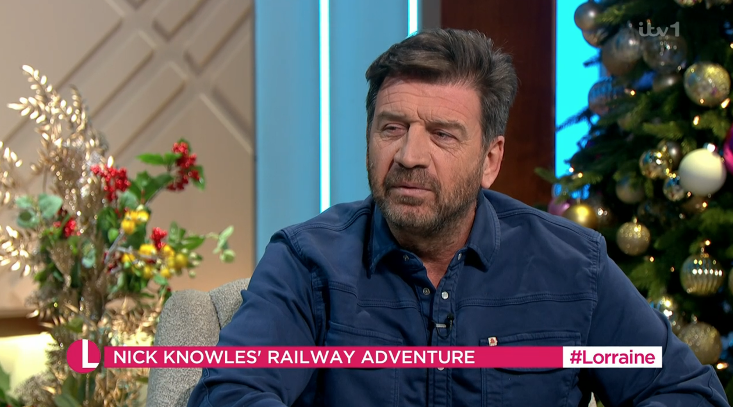 Nick Knowles scowling on Lorraine
