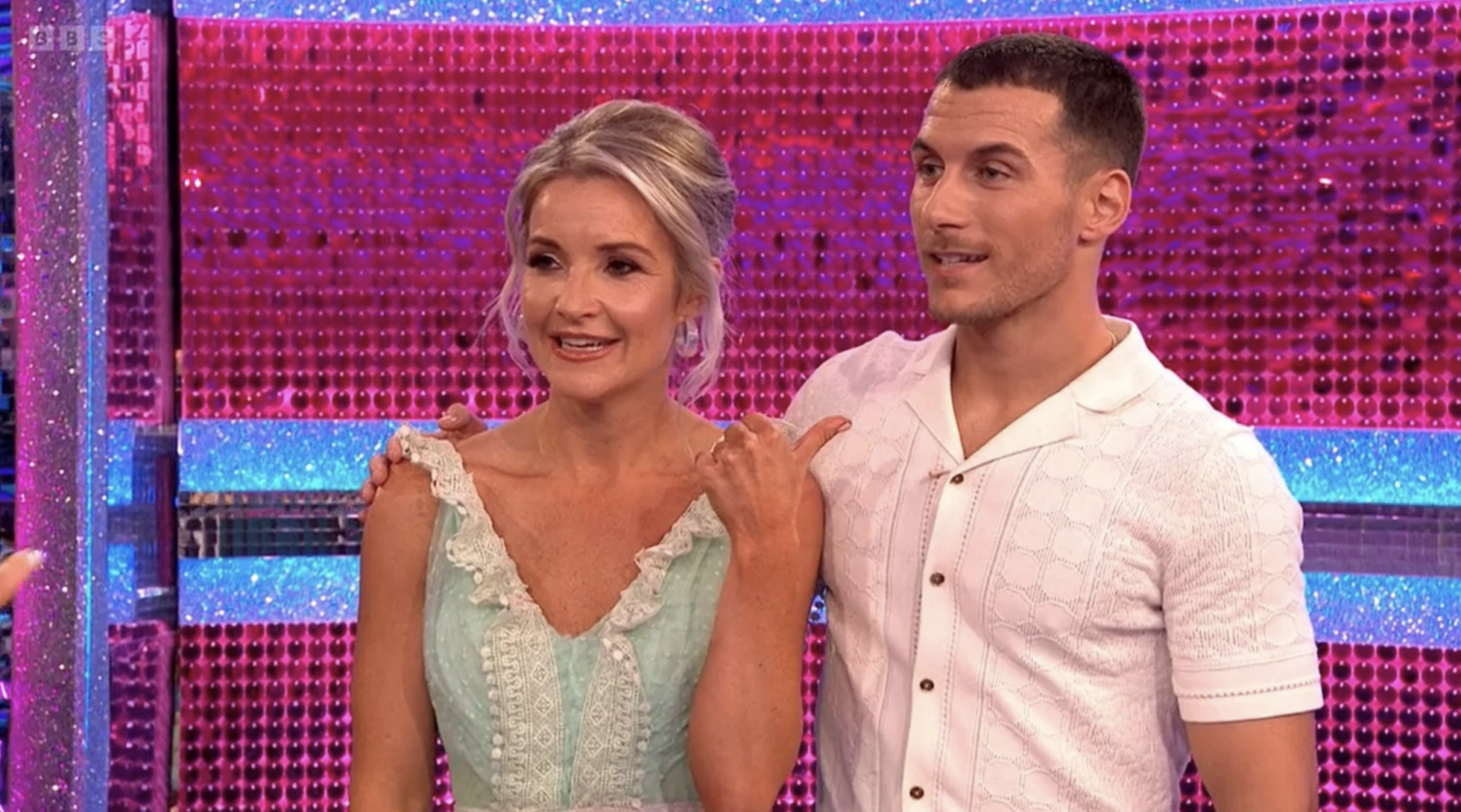 Helen and Gorka speaking on Strictly Come Dancing