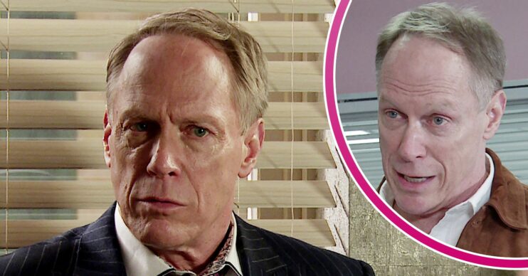 Stephen looking worried and concerned in Coronation Street